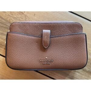 Kate Spade Sm Tab Crossbody purse/handbag. Leila.Pebbled Leather brown.NO STRAP!